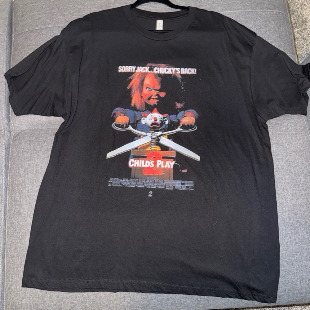 NWT Chucky Child’s Play 2 T-Shirt Horror Halloween Size 2XL Black